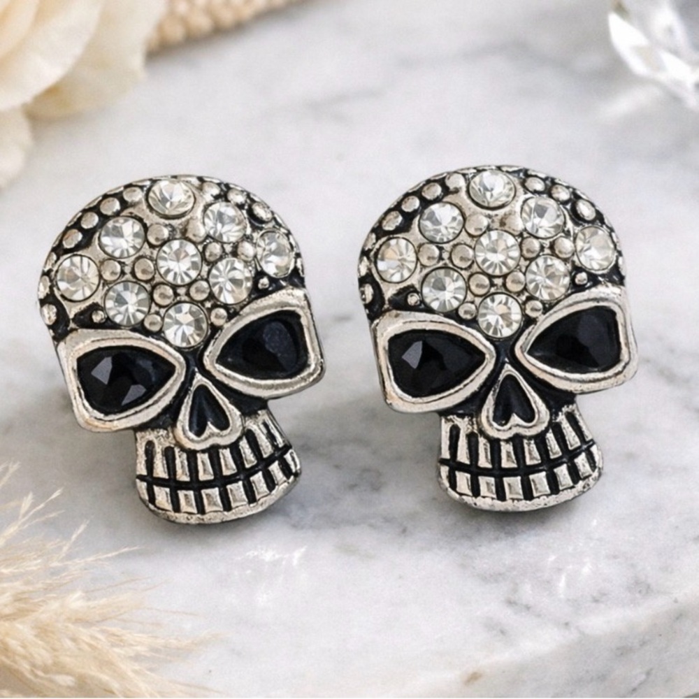 Embellished Skull Stud Earrings